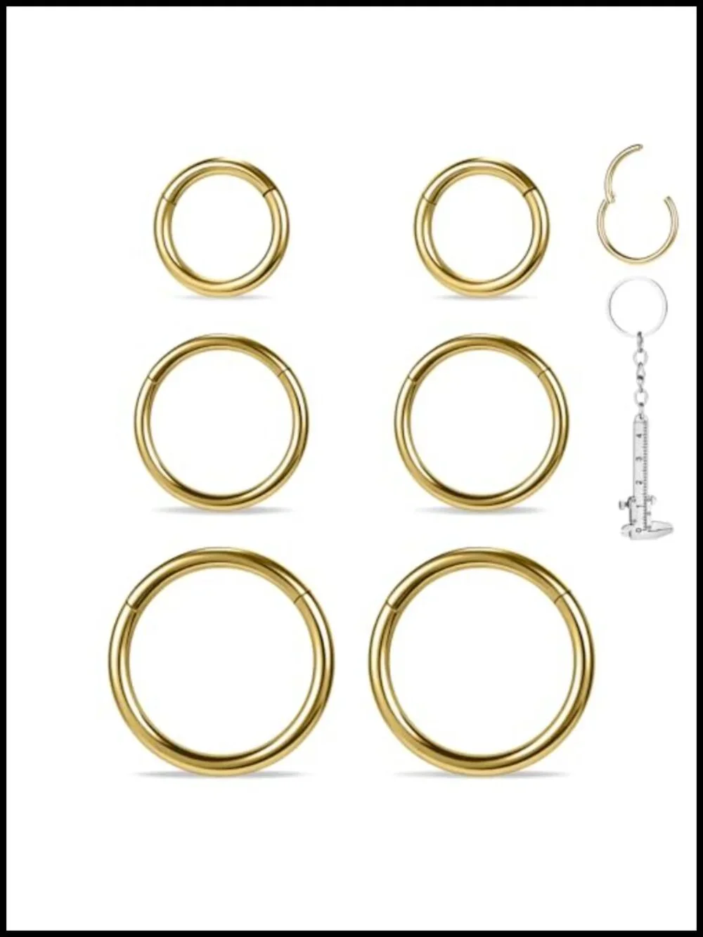 G23 Titanium Nose Ring Hoops - 20G 18G 16G Clicker - Hypoallergenic